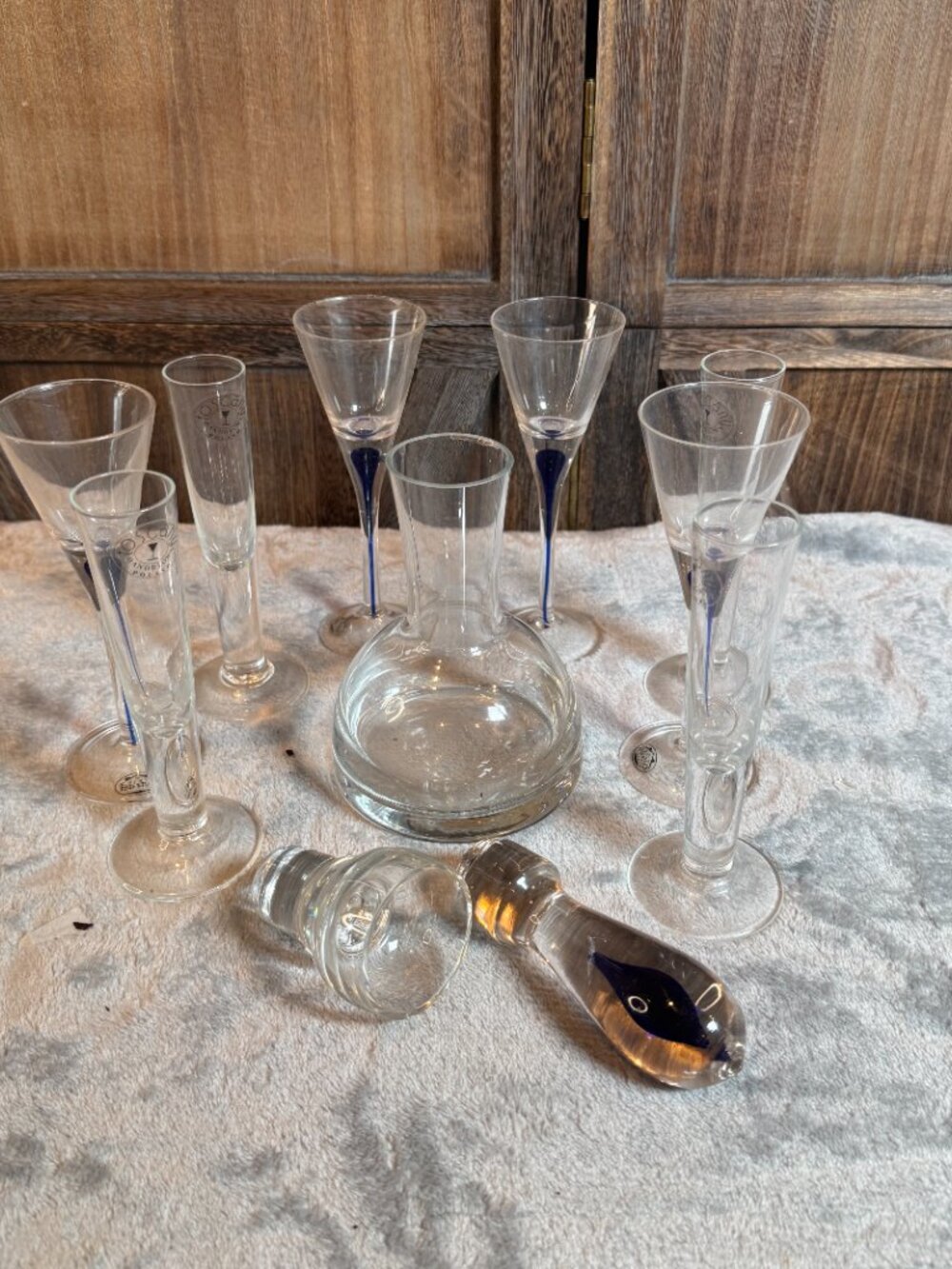 Vintage Toscany Handblown Crystal Decanter  Cordial Set – Made in Poland